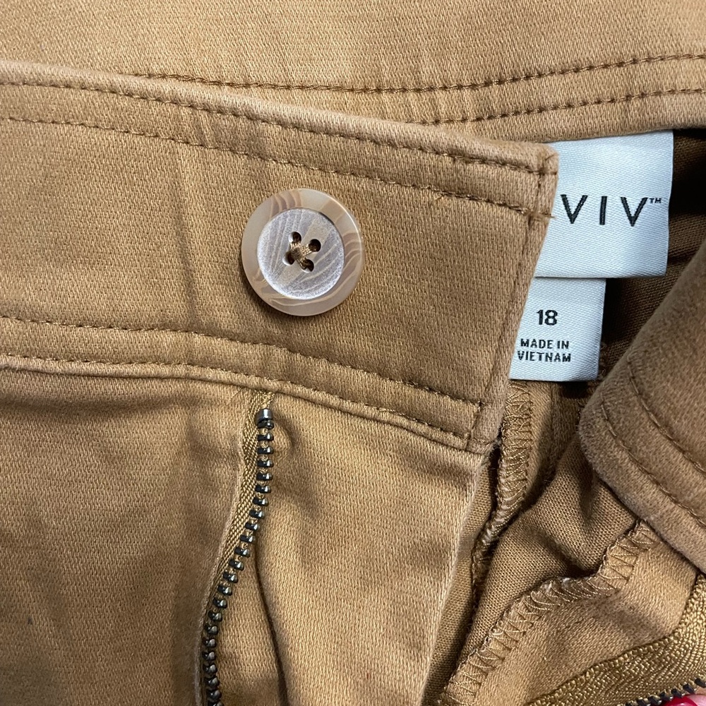 Ava & Viv Women’s Wide Leg Crop Pants Camel/Tan Size 18 - Picture 5 of 6
